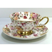 De buena calidad taza de té de porcelana china y platillo